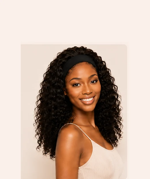 Lewis & Ailsa curly human hair wig model
